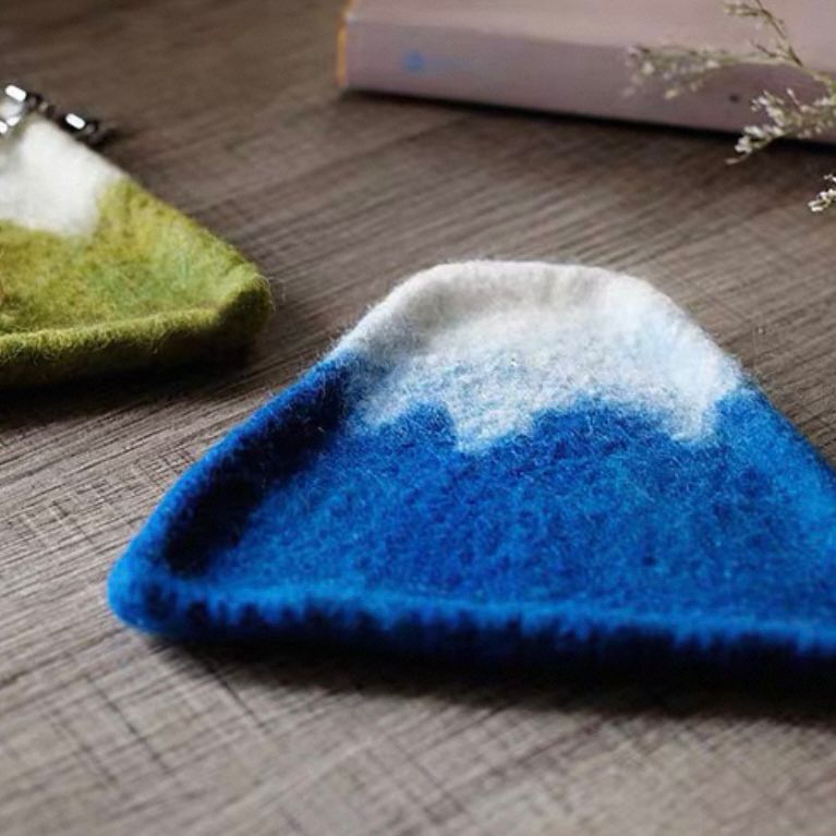 富士山羊毛氈飾物碟